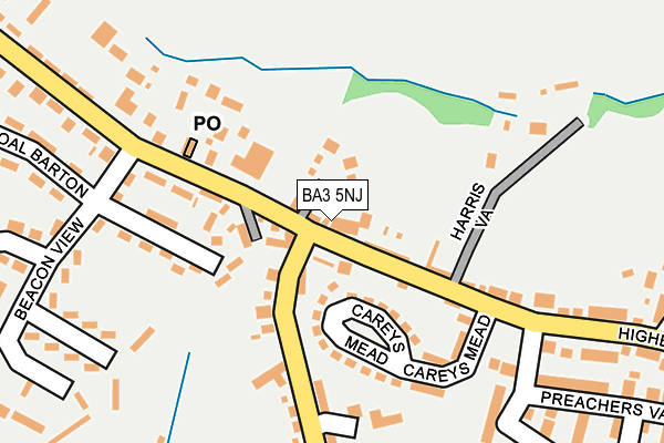 BA3 5NJ map - OS OpenMap – Local (Ordnance Survey)