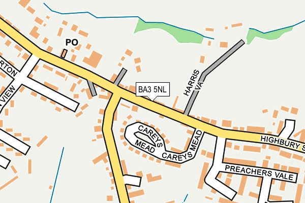 BA3 5NL map - OS OpenMap – Local (Ordnance Survey)