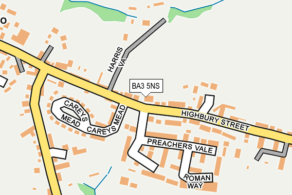 BA3 5NS map - OS OpenMap – Local (Ordnance Survey)