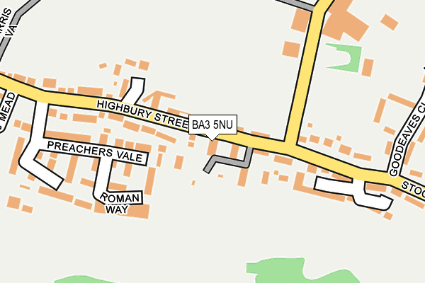BA3 5NU map - OS OpenMap – Local (Ordnance Survey)