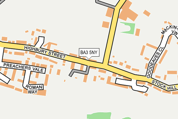 BA3 5NY map - OS OpenMap – Local (Ordnance Survey)