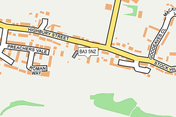 BA3 5NZ map - OS OpenMap – Local (Ordnance Survey)