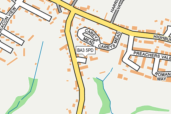 BA3 5PD map - OS OpenMap – Local (Ordnance Survey)