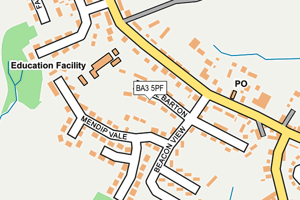 BA3 5PF map - OS OpenMap – Local (Ordnance Survey)