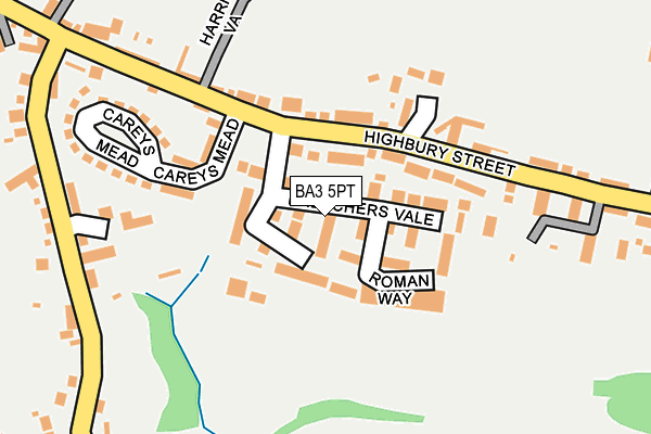 BA3 5PT map - OS OpenMap – Local (Ordnance Survey)