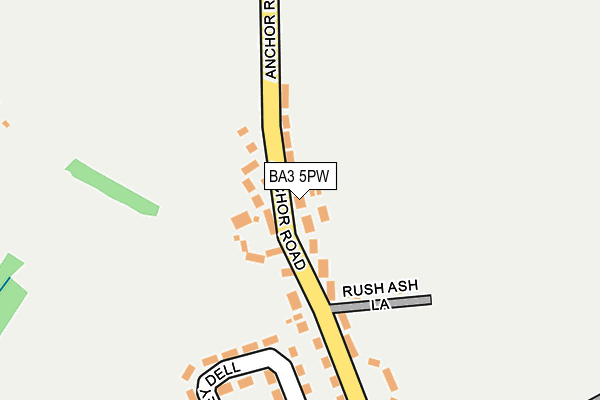 BA3 5PW map - OS OpenMap – Local (Ordnance Survey)