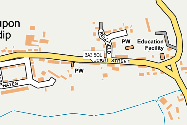 BA3 5QL map - OS OpenMap – Local (Ordnance Survey)