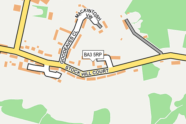 BA3 5RP map - OS OpenMap – Local (Ordnance Survey)