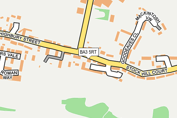 BA3 5RT map - OS OpenMap – Local (Ordnance Survey)