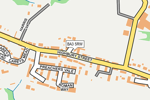 BA3 5RW map - OS OpenMap – Local (Ordnance Survey)