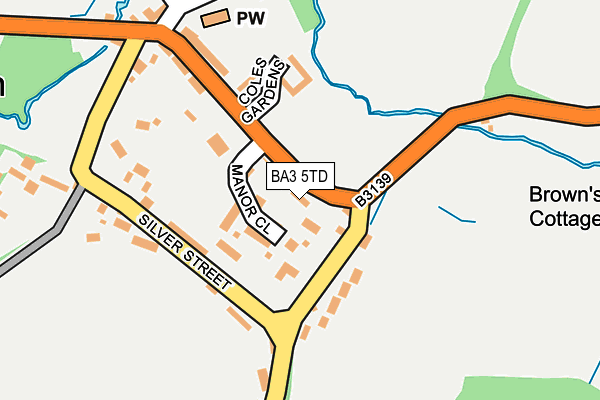 BA3 5TD map - OS OpenMap – Local (Ordnance Survey)
