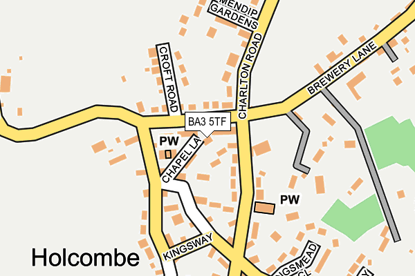 BA3 5TF map - OS OpenMap – Local (Ordnance Survey)