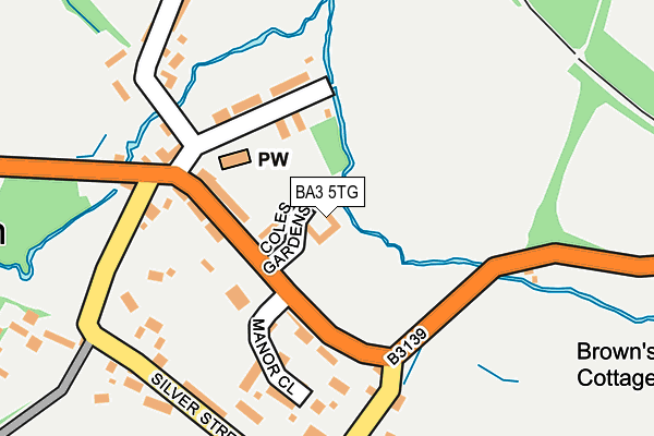 BA3 5TG map - OS OpenMap – Local (Ordnance Survey)