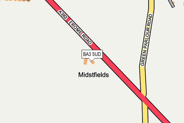 BA3 5UD map - OS OpenMap – Local (Ordnance Survey)