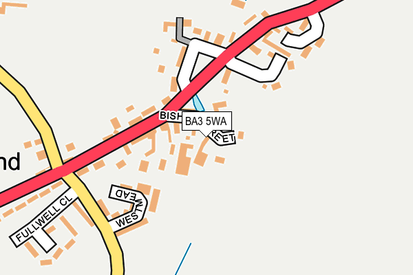 BA3 5WA map - OS OpenMap – Local (Ordnance Survey)