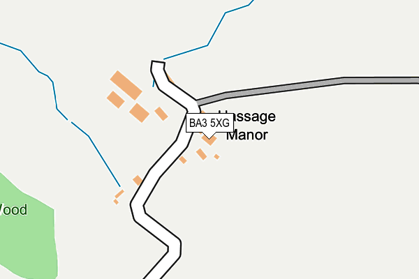 BA3 5XG map - OS OpenMap – Local (Ordnance Survey)