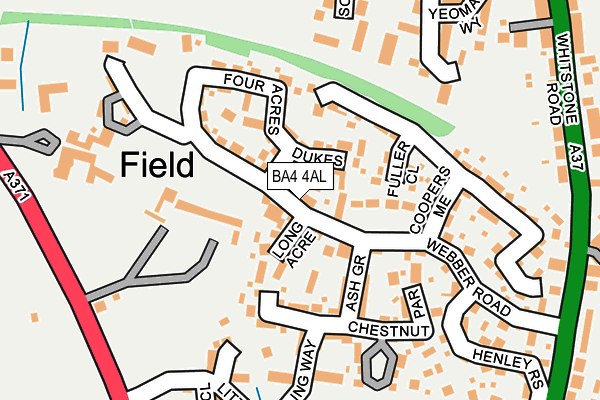 BA4 4AL map - OS OpenMap – Local (Ordnance Survey)