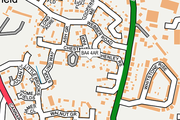 BA4 4AR map - OS OpenMap – Local (Ordnance Survey)