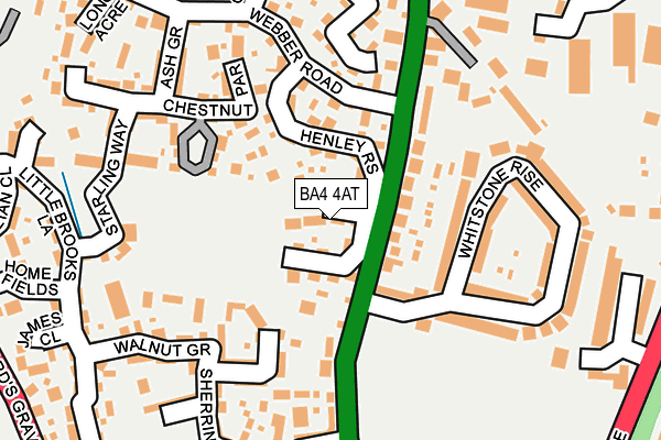 BA4 4AT map - OS OpenMap – Local (Ordnance Survey)