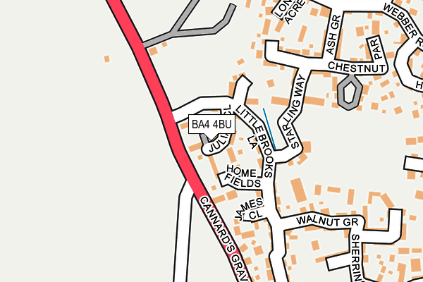 BA4 4BU map - OS OpenMap – Local (Ordnance Survey)