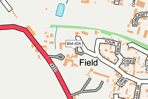 BA4 4DA map - OS OpenMap – Local (Ordnance Survey)