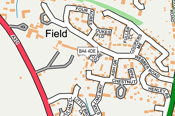 BA4 4DE map - OS OpenMap – Local (Ordnance Survey)
