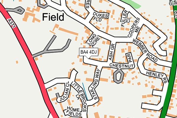 BA4 4DJ map - OS OpenMap – Local (Ordnance Survey)