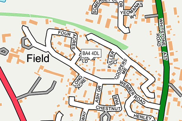 BA4 4DL map - OS OpenMap – Local (Ordnance Survey)