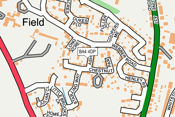 BA4 4DP map - OS OpenMap – Local (Ordnance Survey)