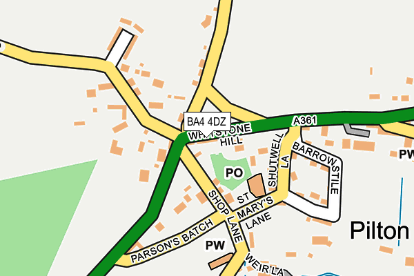 BA4 4DZ map - OS OpenMap – Local (Ordnance Survey)