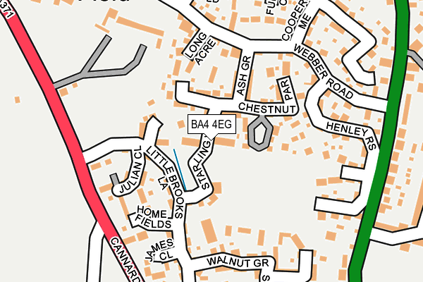 BA4 4EG map - OS OpenMap – Local (Ordnance Survey)