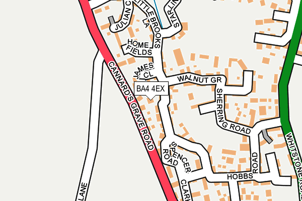BA4 4EX map - OS OpenMap – Local (Ordnance Survey)