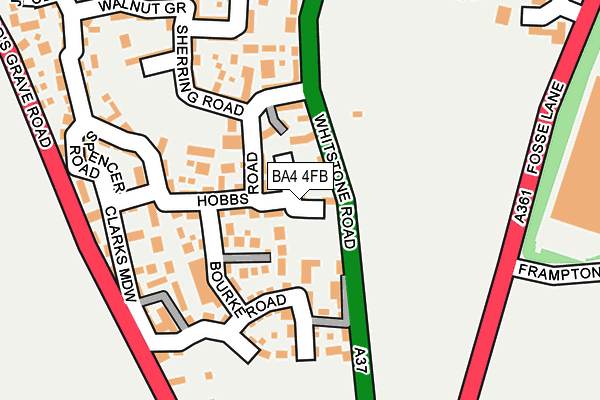 BA4 4FB map - OS OpenMap – Local (Ordnance Survey)