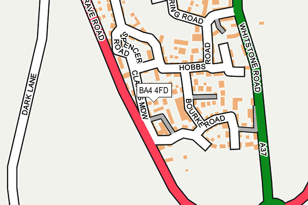 BA4 4FD map - OS OpenMap – Local (Ordnance Survey)