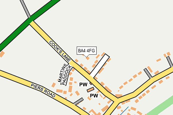 BA4 4FG map - OS OpenMap – Local (Ordnance Survey)