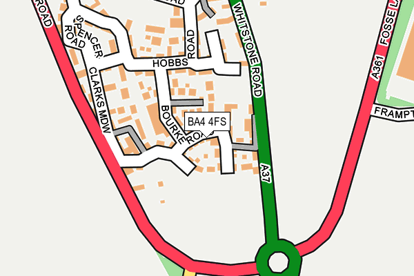 BA4 4FS map - OS OpenMap – Local (Ordnance Survey)