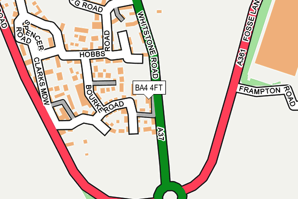 BA4 4FT map - OS OpenMap – Local (Ordnance Survey)