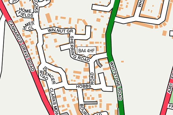 BA4 4HF map - OS OpenMap – Local (Ordnance Survey)