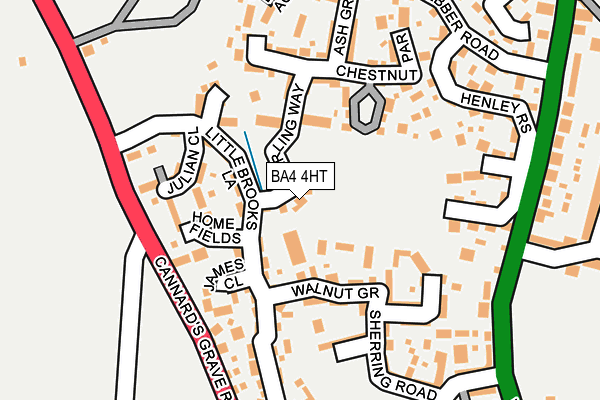 BA4 4HT map - OS OpenMap – Local (Ordnance Survey)