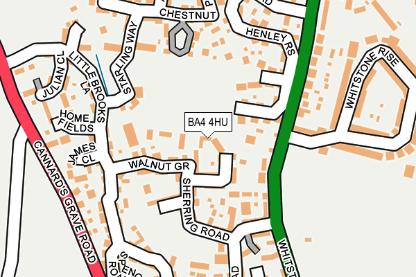 BA4 4HU map - OS OpenMap – Local (Ordnance Survey)