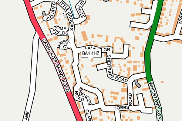 BA4 4HZ map - OS OpenMap – Local (Ordnance Survey)