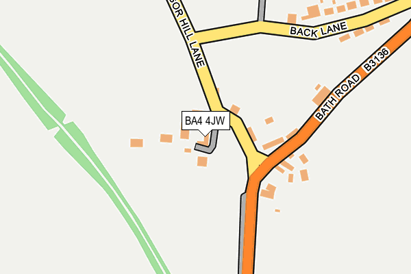 BA4 4JW map - OS OpenMap – Local (Ordnance Survey)