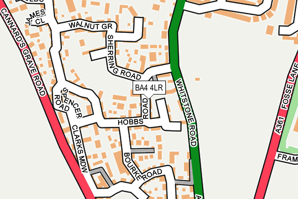 BA4 4LR map - OS OpenMap – Local (Ordnance Survey)
