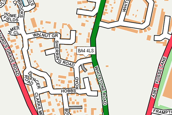 BA4 4LS map - OS OpenMap – Local (Ordnance Survey)