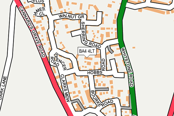 BA4 4LT map - OS OpenMap – Local (Ordnance Survey)