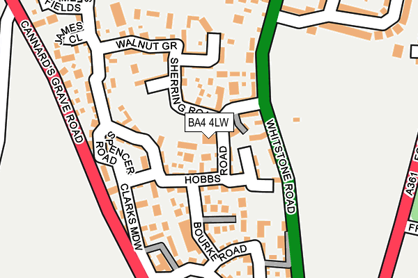 BA4 4LW map - OS OpenMap – Local (Ordnance Survey)