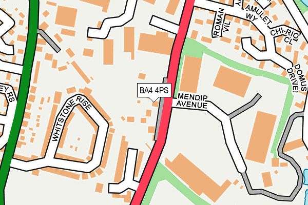 BA4 4PS map - OS OpenMap – Local (Ordnance Survey)