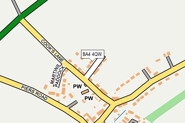 BA4 4QW map - OS OpenMap – Local (Ordnance Survey)