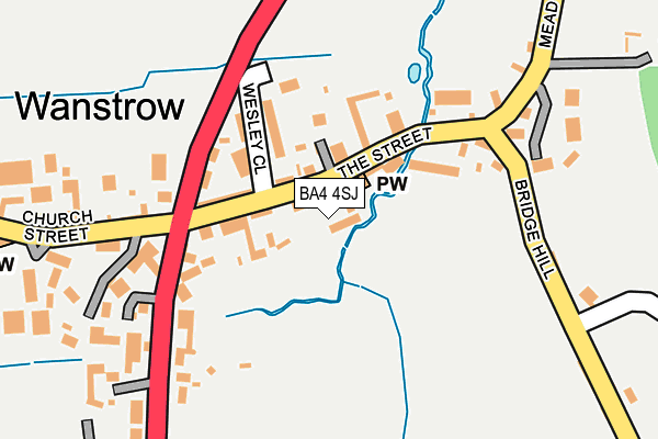 BA4 4SJ map - OS OpenMap – Local (Ordnance Survey)