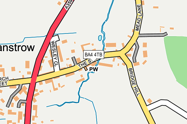 BA4 4TB map - OS OpenMap – Local (Ordnance Survey)
